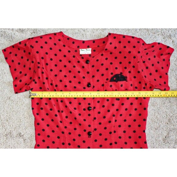 Host Pick!! 🪐🍀🎱🌈 Vintage 1970s does 40s -Shoulder Pad Top, Andrews Sisters M - Picture 8 of 10